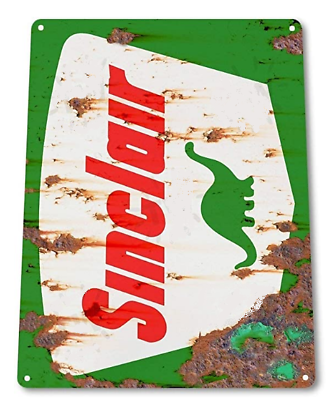 SINCLAIR OIL AND GAS TIN SIGN DINOSAUR METAL POSTER GASOLINE GLOBE DINO 1.00