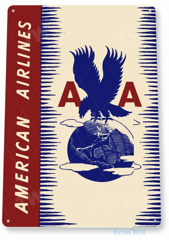 AMERICAN AIRLINES 11 X 8 TIN SIGN AVIATION AIRPLANE AIRCRAFT SOMETHING SPECIAL