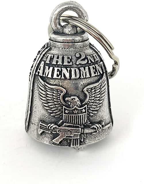 2nd AMENDMENT BIKER BELL MOTORCYCLE ACCESSORY OR KEYCHAIN STURGIS SKULL