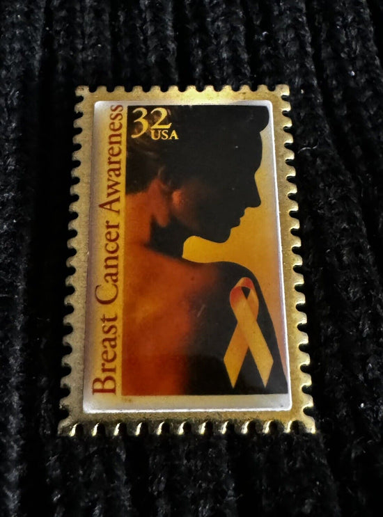 Breast Cancer Awareness 32 USA USPS Stamp Lapel Pin