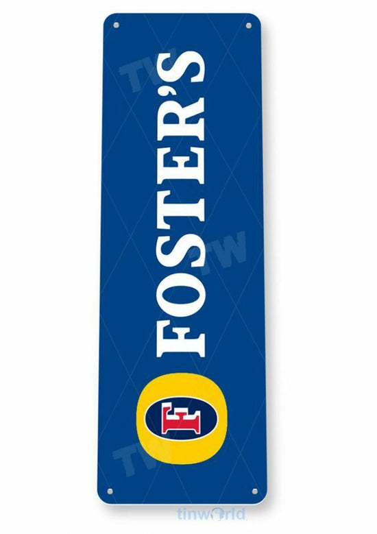 FOSTERS LAGER 11X4 TIN SIGN BAR PUB BREWING COMPANY BEER SPIRITS TAVERN