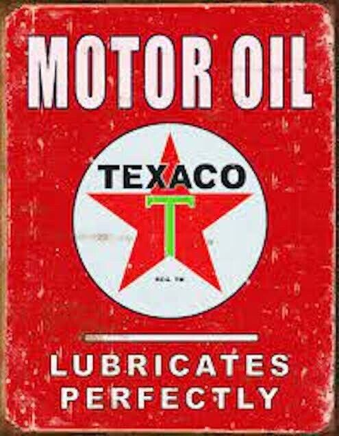 TEXACO TIN SIGN GAS OIL REFINING GAS STATION SERVICE CHANGE TEXAS DALLAS 12x16