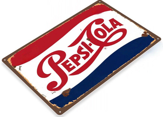 PEPSI TIN SIGN REPRODUCTION DRINK ICE COLD SAY PLEASE BIGGER AND BETTER HAVE A