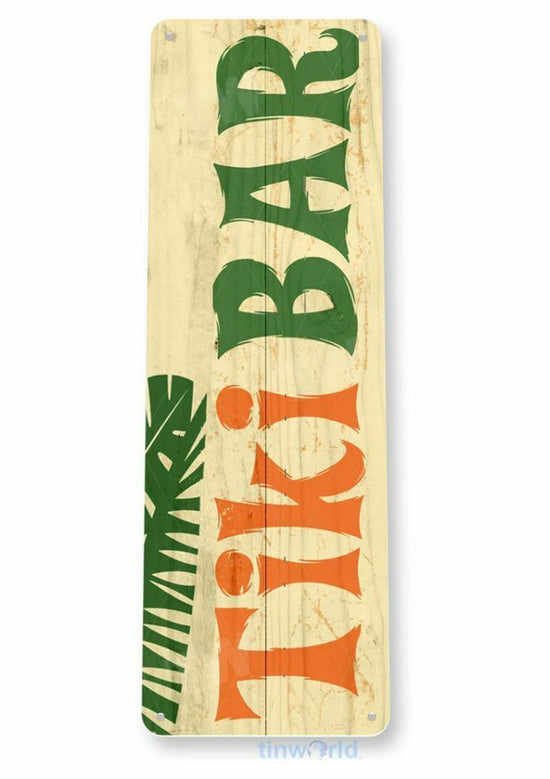 TIKI BAR TIN SIGN 11 X 4 BAR METAL POSTER MAN CAVE WALL ART HAWAII DOLL ISLANDS
