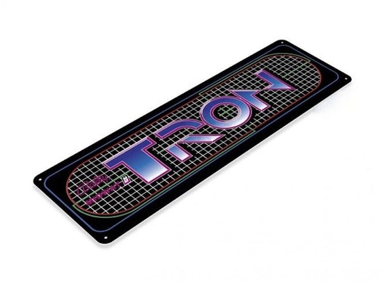 TRON TIN SIGN ARCADE VIDEO GAME CLASSIC COIN OP MIDWAY ACCLAIM WALT DISNEY