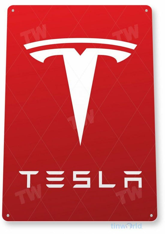 TESLA 11 X 8 TIN SIGN NOSTALGIC REPRODUCTION ADVERTISEMENT USA