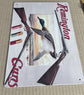 REMINGTON TIN SIGN GUN AMMO SHELL DUCK HUNTING MALLARD TEAL WOOD USED 12x8 Inch