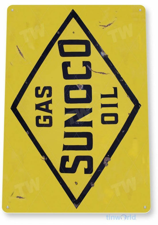 SUNOCO GAS OIL 11 X 8 TIN SIGN NOSTALGIC REPRODUCTION ADVERTISEMENT USA