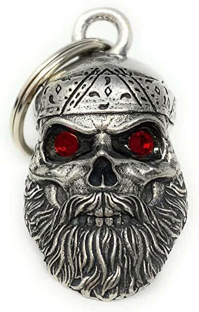 OLD SCHOOL BIKER BELL MOTORCYCLE ACCESSORY OR KEYCHAIN DIAMOND SKULL