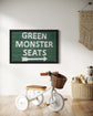 TIN SIGN Green Monster Seats Sign - Red Sox Baseball Team - Field Score Homerun