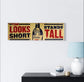 COORS BEER TIN SIGN LOOKS SHORT STANDS TALL BOTTLE BANQUET BEER AD BAR PUB CAP