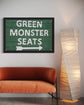 TIN SIGN Green Monster Seats Sign - Red Sox Baseball Team - Field Score Homerun