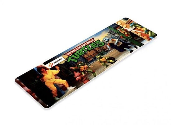 NINJA TURTLE TIN SIGN ARCADE VIDEO GAME CLASSIC COIN OP CABINET  KONAMI COMPANY