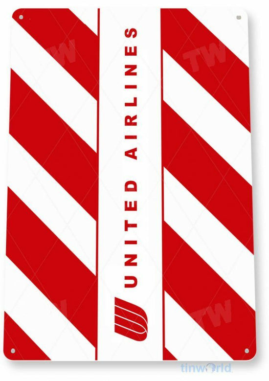 UNITED AIRLINES 11 X 8 TIN SIGN AVIATION AIRPLANE AIRCRAFT RETRO LAX JFK JAL