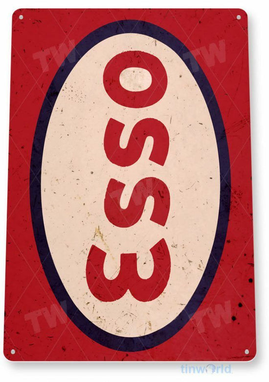 ESSO OIL AND GAS 11 X 8 TIN SIGN NOSTALGIC REPRODUCTION ADVERTISEMENT FREE AIR