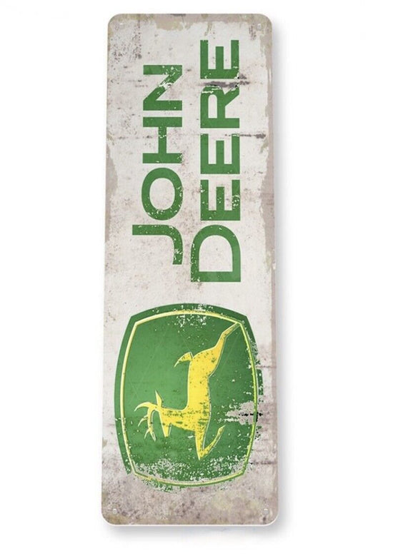 JOHN DEERE TIN SIGN 11x4 inch NOTHING RUNS LIKE A FARM TRACTOR GREEN YELLOW