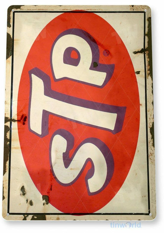 STP TIN SIGN GASOLINE GETTY GAS STATION PUMP RUSTIC PETROLEUM STANDARD