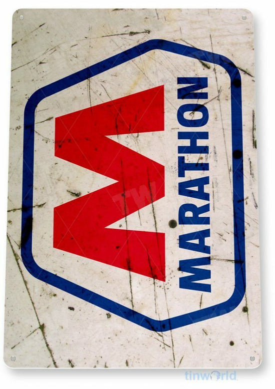 MARATHON OIL AND GAS 11 X 8  TIN SIGN NOSTALGIC REPRODUCTION ADVERTISEMENT