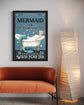 MERMAID BATH SOAP TIN SIGN WASH YOUR TAIL DRINK LIKE A FISH WALL ART