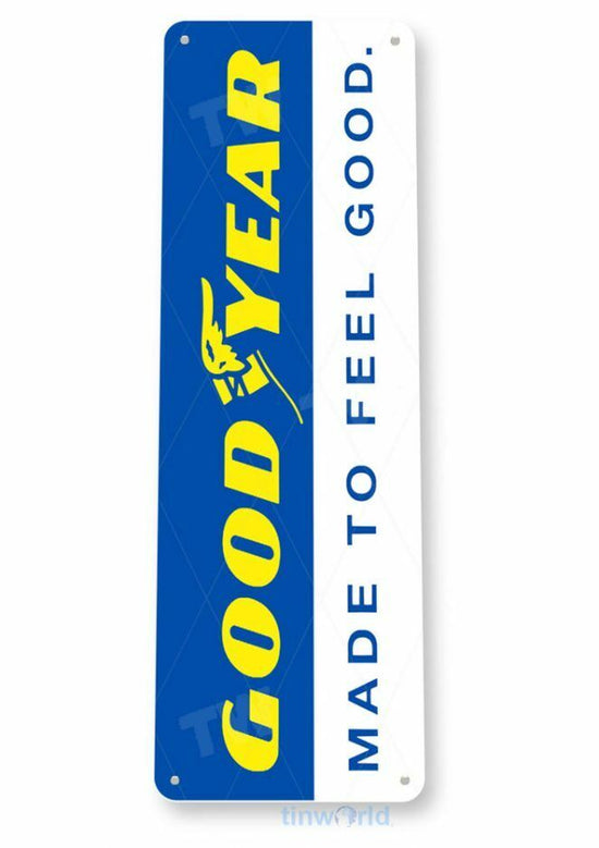 GOODYEAR 11 X 4 TIN SIGN NOSTALGIC REPRODUCTION ADVERTISEMENT USA