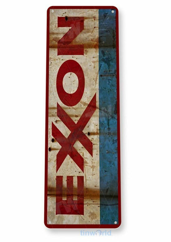 EXXON OIL AND GAS 11 X 4 TIN SIGN NOSTALGIC REPRODUCTION ADVERTISEMENT USA
