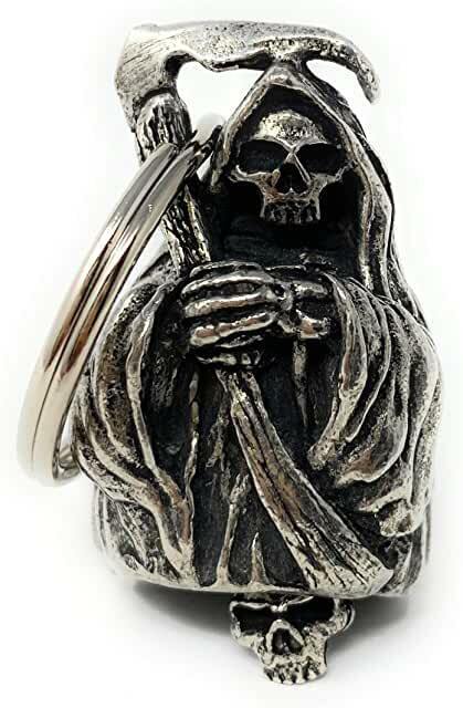 GRIM REAPER BIKER BELL MOTORCYCLE ACCESSORY OR KEYCHAIN HARLEY STURGIS TOLL