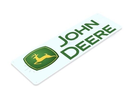 JOHN DEERE TIN SIGN 11X4 inch NOTHING RUNS LIKE A FARM TRACTOR GREEN LAWN BOY