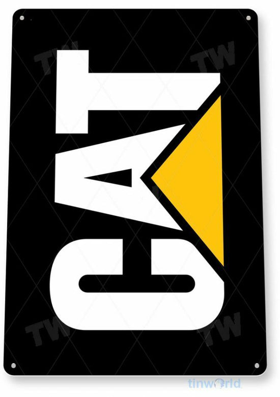 CAT 11 X 8 TIN SIGN AUTO AUTOMOBILE MECHANIC ADVERTISEMENT CATERPILLAR
