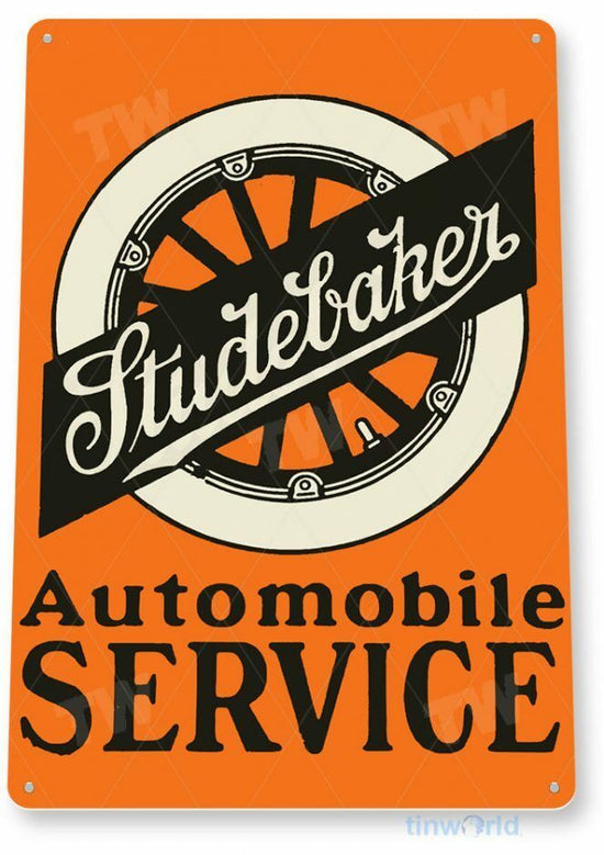 STUDEBAKER SERVICE 11 X 8 TIN SIGN NOSTALGIC REPRODUCTION ADVERTISEMENT USA