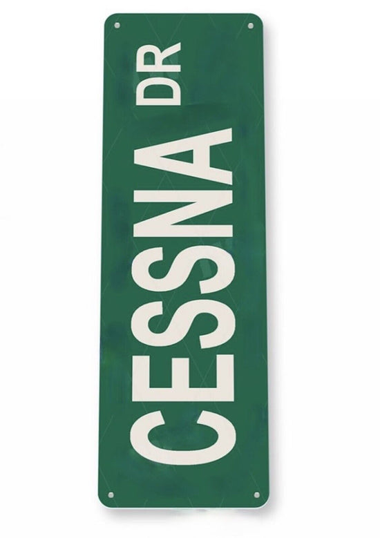 CESSNA 6x18 inch TIN SIGN AVIATION AIRPLANE AIRCRAFT MANUFACTURING CORP FLIGHT