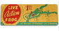 LIVE ACTION FROG FISHING LURE TIN SIGN 11x4 inch DIVES KICKS SWIM BASS RUBBER