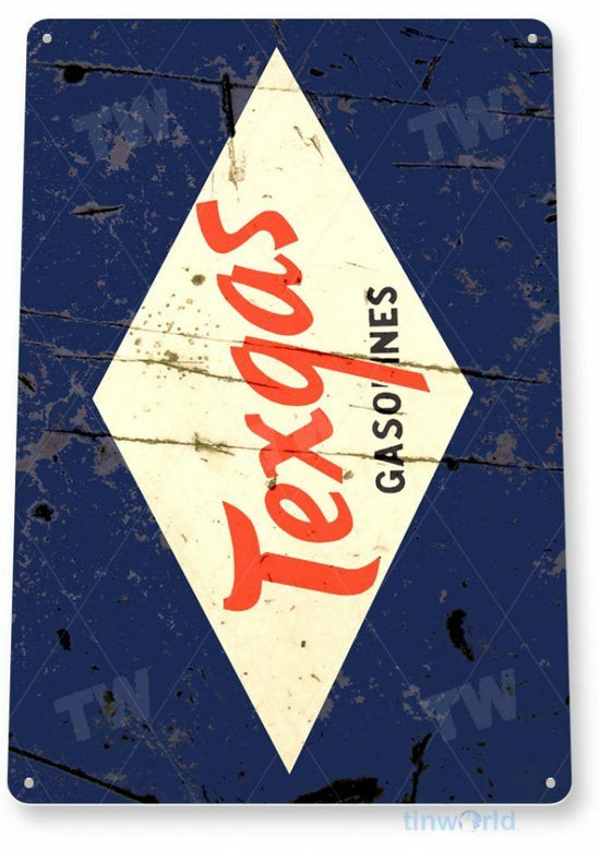 TEXGAS GAS AND OIL 11 X 8 TIN SIGN AUTO AUTOMOBILE MECHANIC ADVERTISEMENT