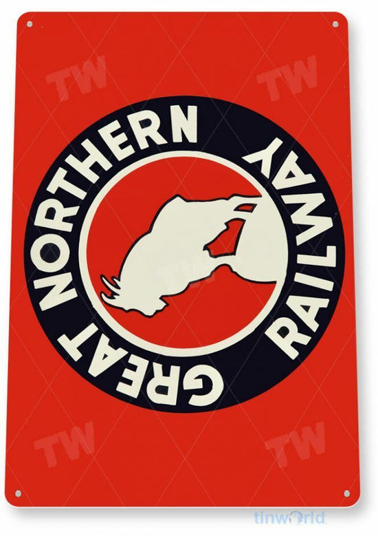GREAT NORTHERN RAIL 11 X 8 TIN SIGN NOSTALGIC REPRODUCTION ADVERTISEMENT USA