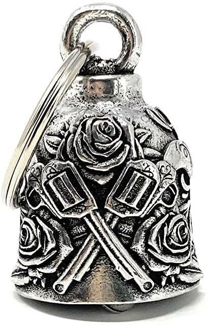 GUNS AND ROSES BIKER BELL MOTORCYCLE ACCESSORY OR KEYCHAIN HARLEY STURGIS