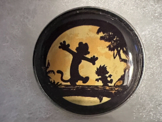 Calvin and Hobbes Cartoon Book Lapel Enamel Pin Brooch Metal Badge