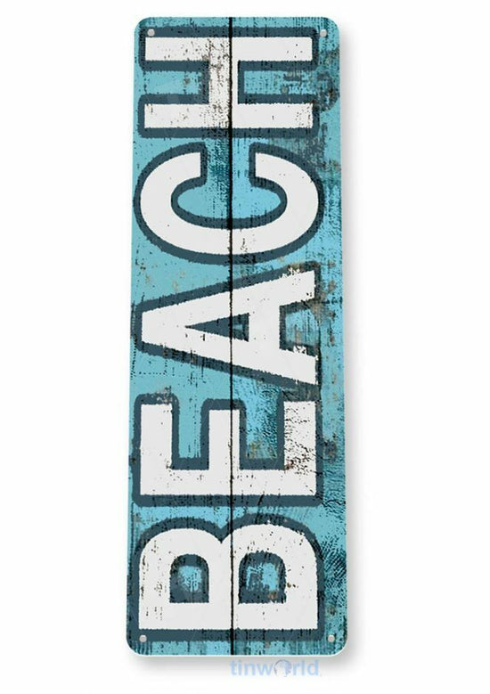 BEACH 11X4 TIN SIGN HOME GARAGE REPRODUCTION OCEAN VIEW DRIVE 101 LAKE POND