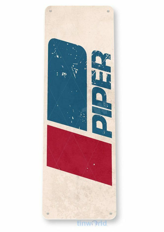 PIPER 11 X 4  TIN SIGN AVIATION AIRPLANE AIRCRAFT RETRO CUB MANUFACTURING