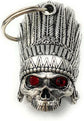 INDIAN HEAD SKULL BIKER BELL MOTORCYCLE ACCESSORY KEYCHAIN DRIVE AWAY GREMLINS