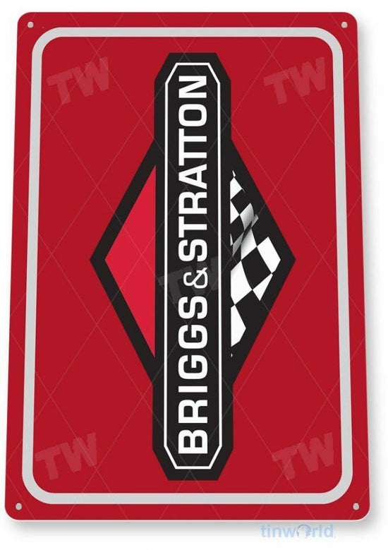 BRIGGS AND STRATTON 11 X 8 TIN SIGN NOSTALGIC REPRODUCTION ADVERTISEMENT