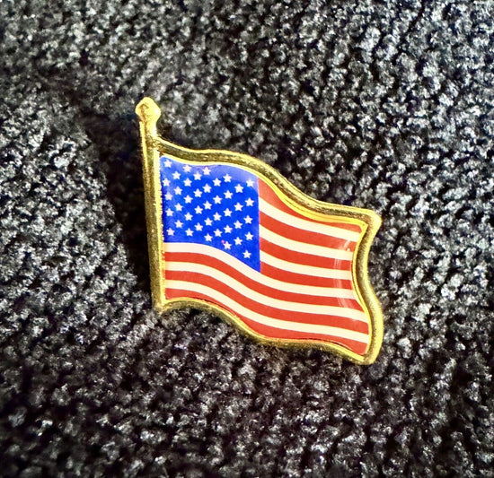 4 - High Quality American Waving Flag Lapel Pins Patriotic US U.S. United States