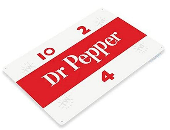 DR PEPPER SODA POP TIN SIGN 11x8 inch BE A PEPPER ART  10 2 4 METAL POSTER