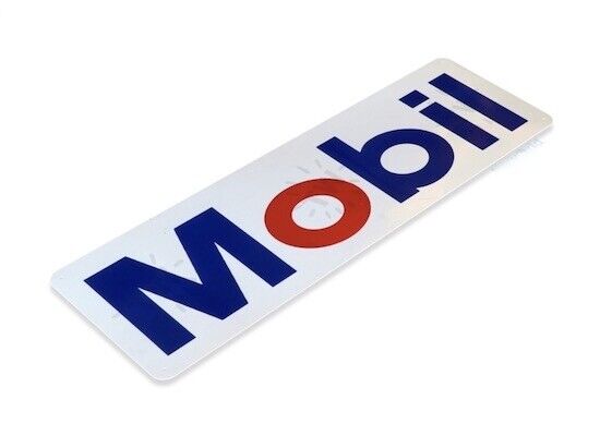 MOBIL OIL 6x18 inch TESTED PRODUCT FORMULA ONE MOBIL 1 OIL CAN GAS STATION PUMP