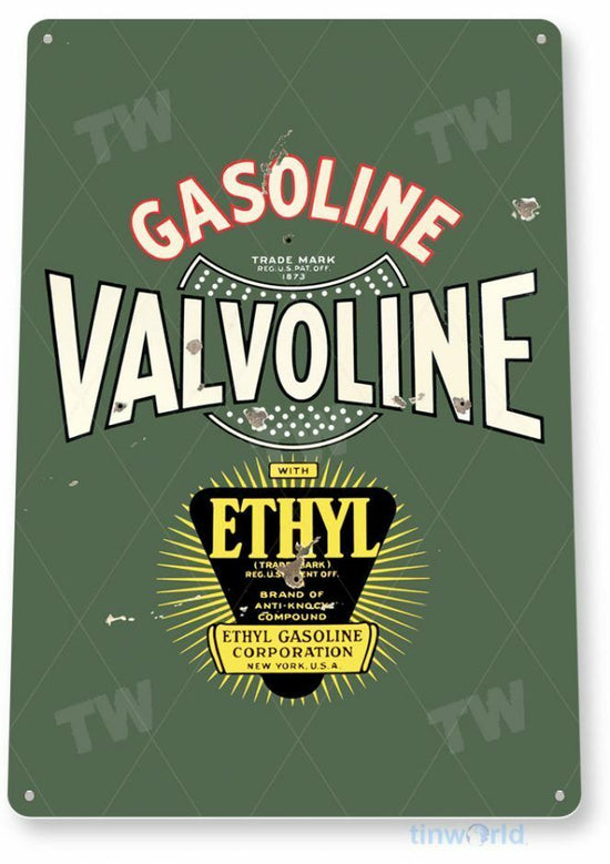 VALVOLINE GAS OIL 11 X 8 TIN SIGN NOSTALGIC REPRODUCTION ADVERTISEMENT USA