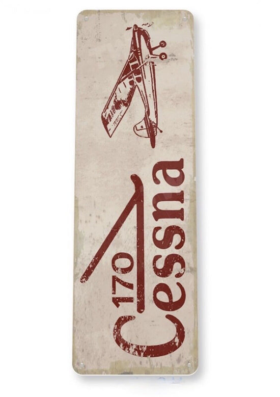 CESSNA 11 X 4 TIN SIGN AVIATION AIRPLANE AIRCRAFT MANUFACTURING CORP DESIGN