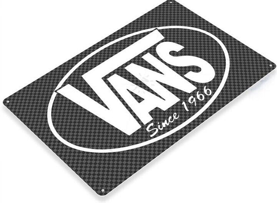 VANS TIN SIGN OFF THE WALL SINCE 1966 SKATE PARK SKATEBOARD HALF CAB OTTO HAT