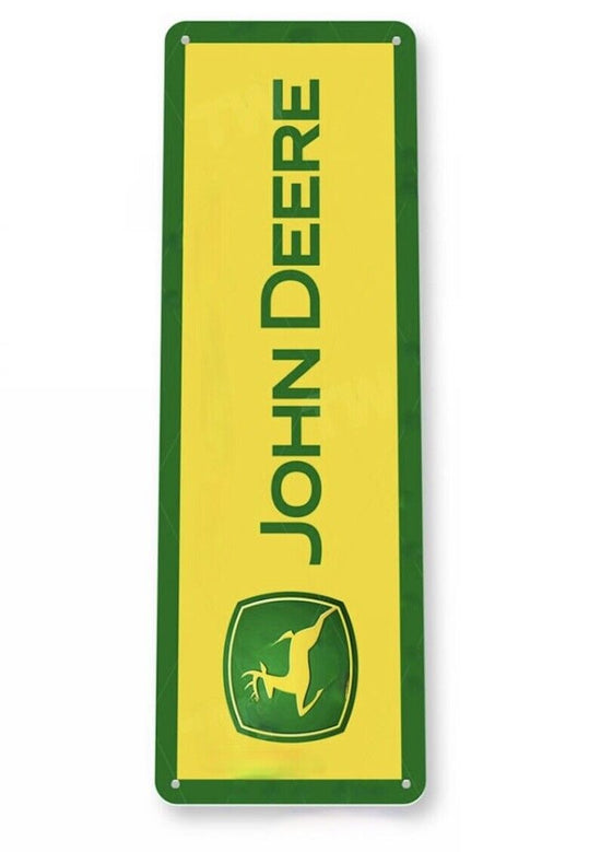 JOHN DEERE TIN SIGN 11x4 inch NOTHING RUNS LIKE A FARM TRACTOR YELLOW GREEN