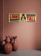 COORS BEER TIN SIGN LOOKS SHORT STANDS TALL BOTTLE BANQUET BEER AD BAR PUB CAP