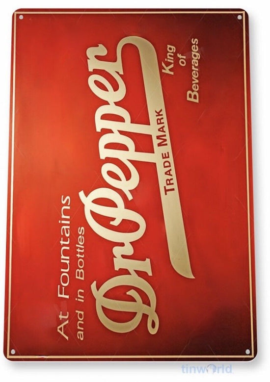 DR PEPPER TIN SIGN GOOD FOR LIFE SODA SOFT DRINK TASTE THE ORIGINAL LITTLE 12X18
