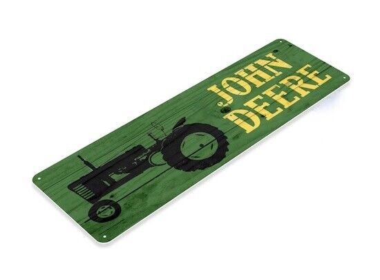 JOHN DEERE TIN SIGN 6x18 inch NOTHING RUNS LIKE A FARM TRACTOR YELLOW GREEN