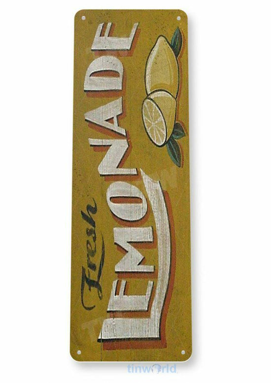 LEMONADE 11X4 TIN SIGN HOME GARAGE REPRODUCTION TIN SIGN RUSTIC STAND 25 CENTS